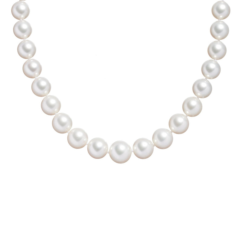 Australian South Sea Round Pearl Necklace in Rose Gold