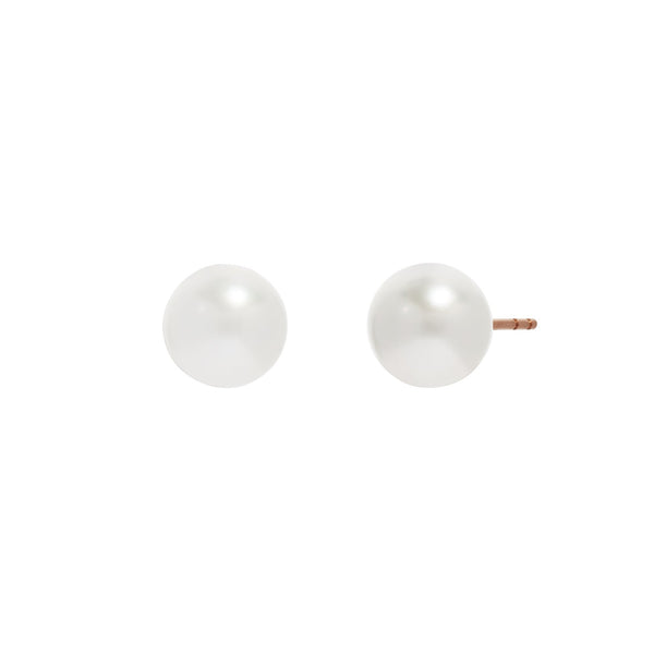 Unity South Sea Pearl Stud Earrings 10mm A+ in Rose Gold - Paz Lifestyle 