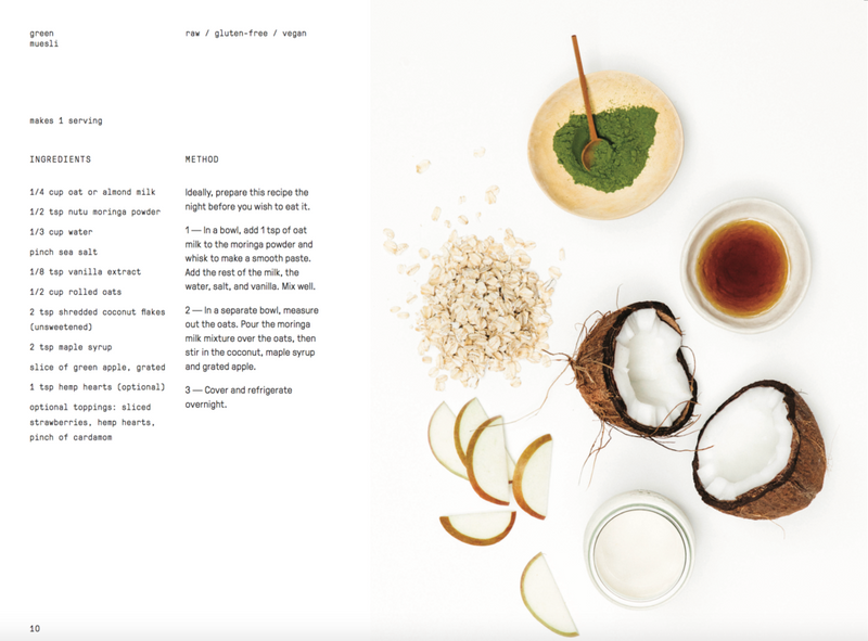 Sustainable lifestyle brand Nutu moringa powder + cookbook at PazLifestyle.com