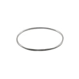Classic Simple Vintage Thin Hammered Bangle Bracelet made of sterling silver. Silver custom Jewelry handmade in Brooklyn