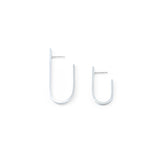 Horseshoe Hoop Earrings in Silver