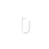 Horseshoe Hoop Earrings in Silver