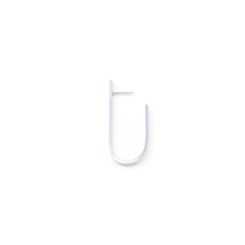 Horseshoe Hoop Earrings in Silver