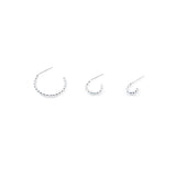 Ball Hoop Earrings in Silver - PAZLIFESTYLE