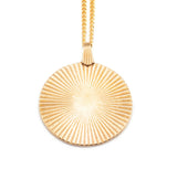Sunburst Circle Charm Necklace